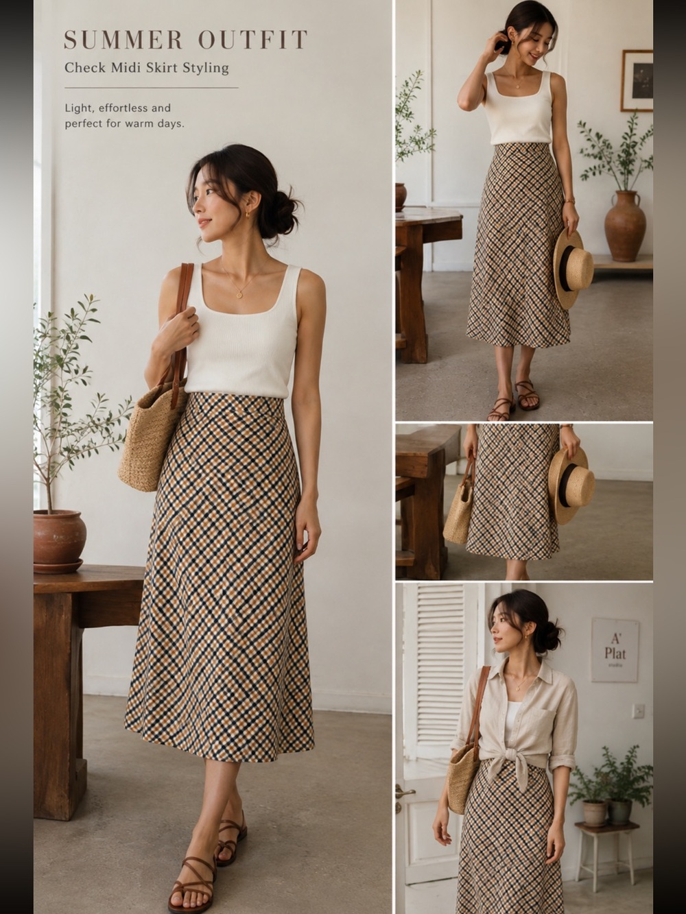 Talbots plaid pencil skirt